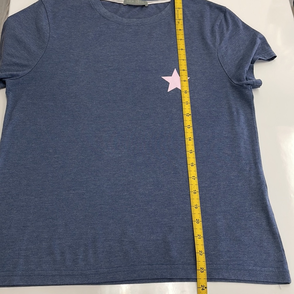 Blue T-Shirt with Pink Star - Picture 7 of 14